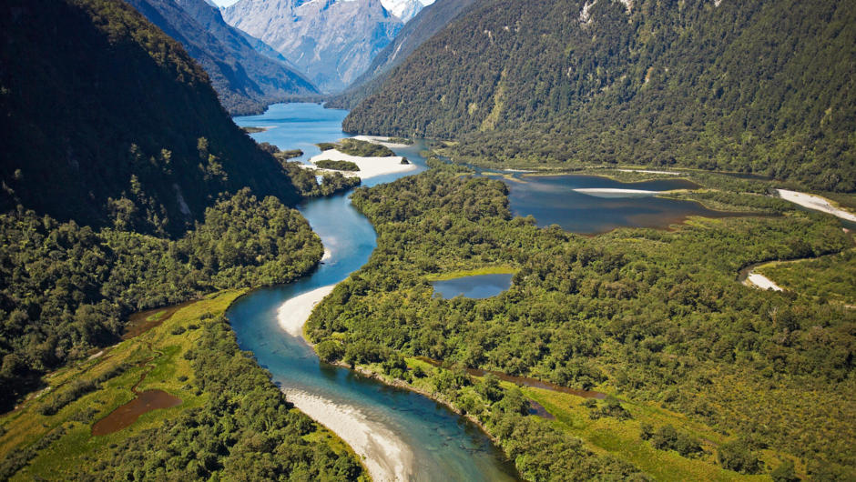 the Arthur Valley on the Milford Track