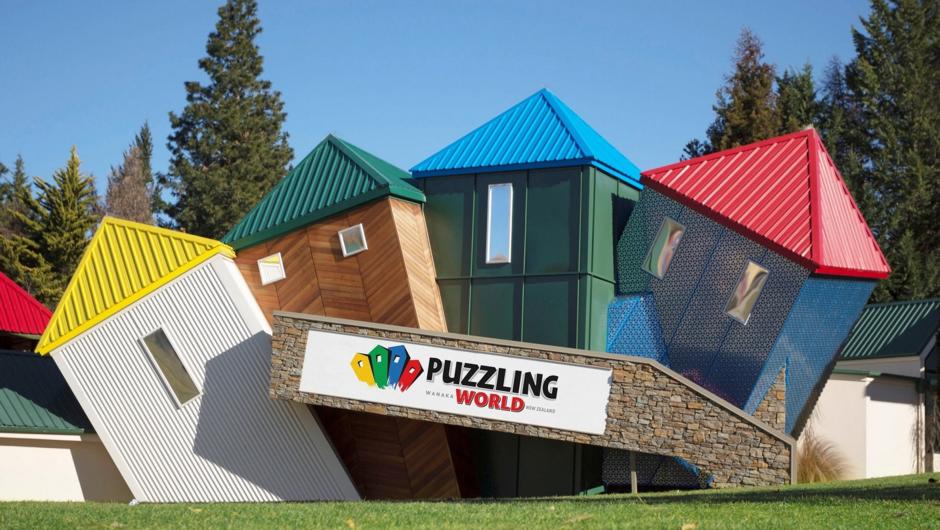 The iconic Tumbling Towers of Puzzling World