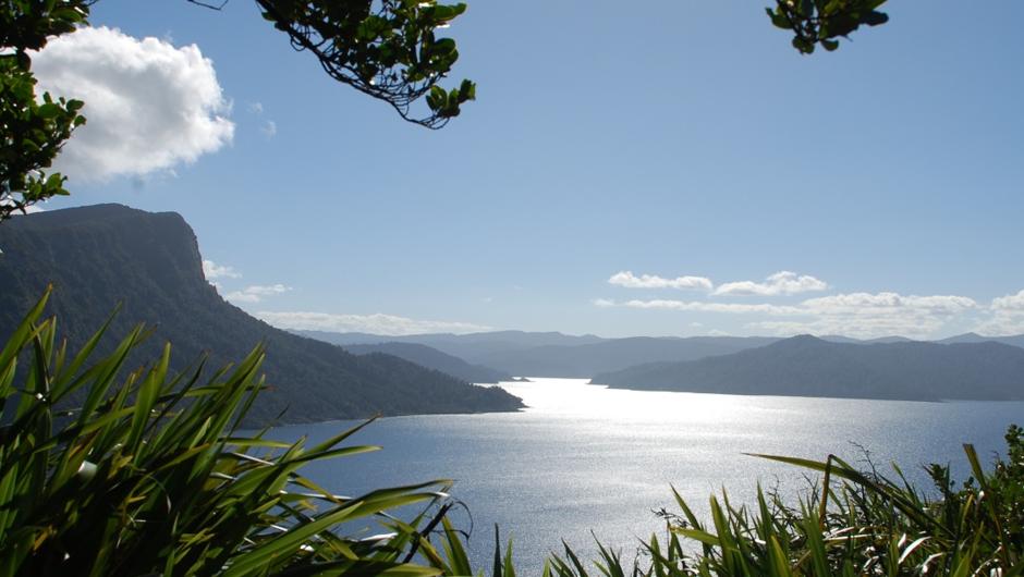 Panekire Bluff, the perfect vantage point to drink in the beauty of Lake Waikaremoana.
