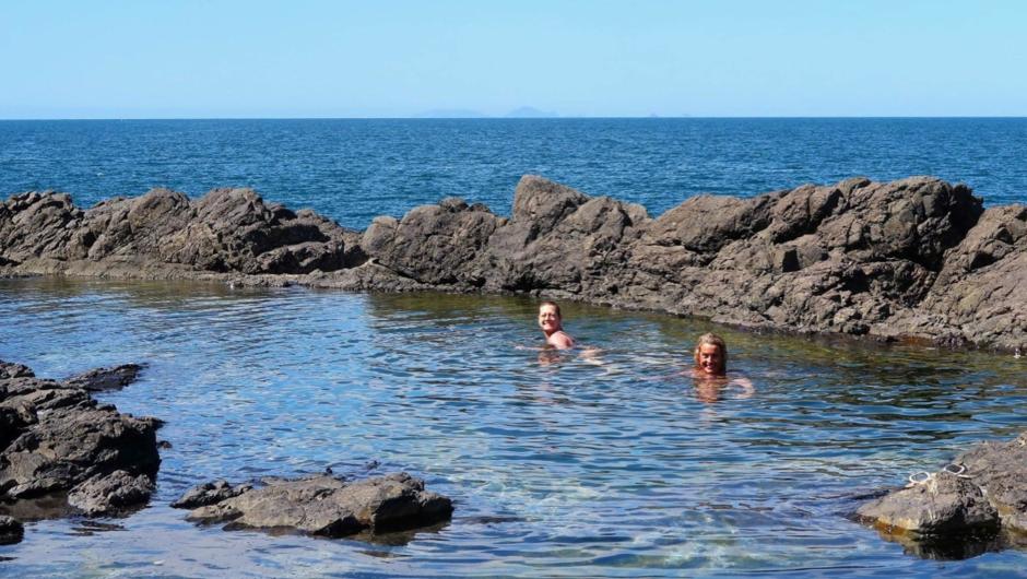 Enjoy a refreshing swim in our saltwater rockpools.