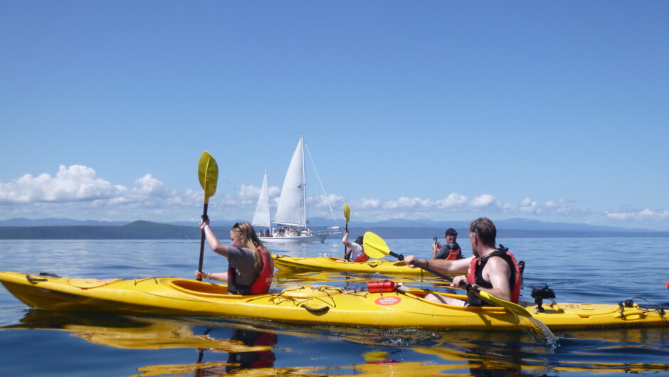 Kayak to the Maori Rock Carvings with Taupo Kayaking Adventures