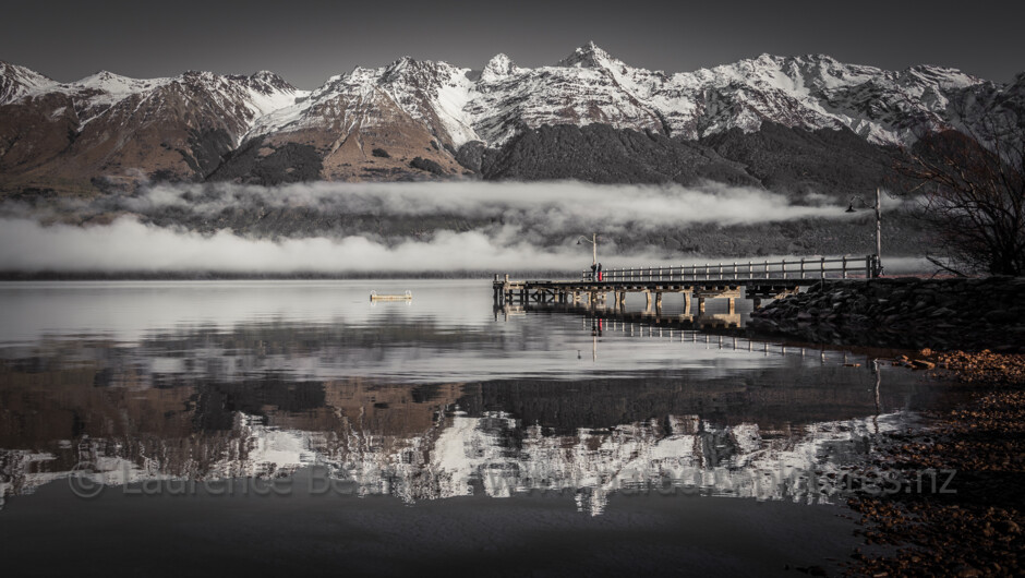 We run our tours all year round and as this image shows even in mid winter there are some great views available for you to capture. This is the Glenorchy wharf looking across to the Humboldt Range.