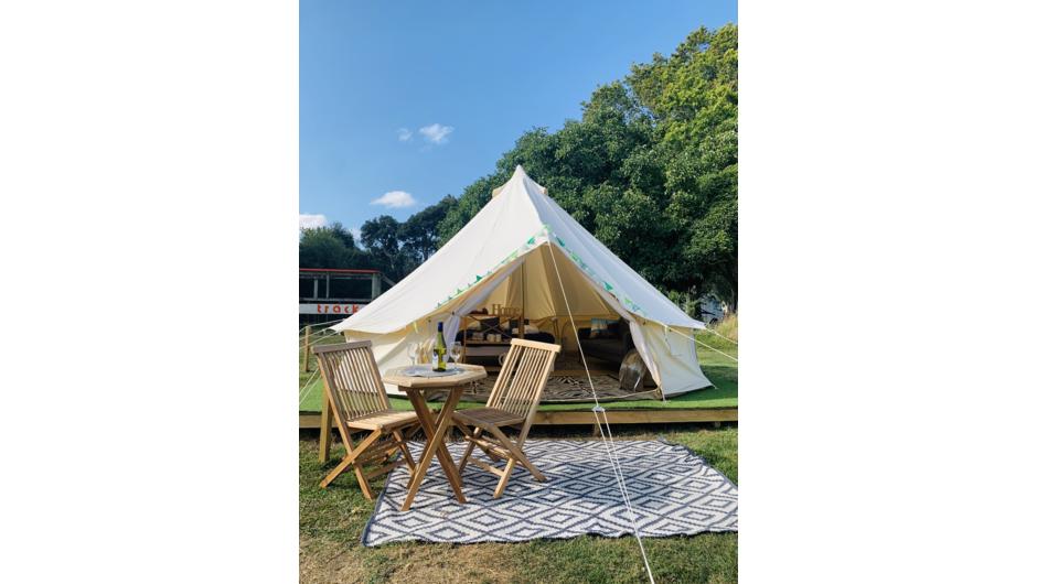 Glamping Tent - one of our most popular accommodation choices for something different during the summer season