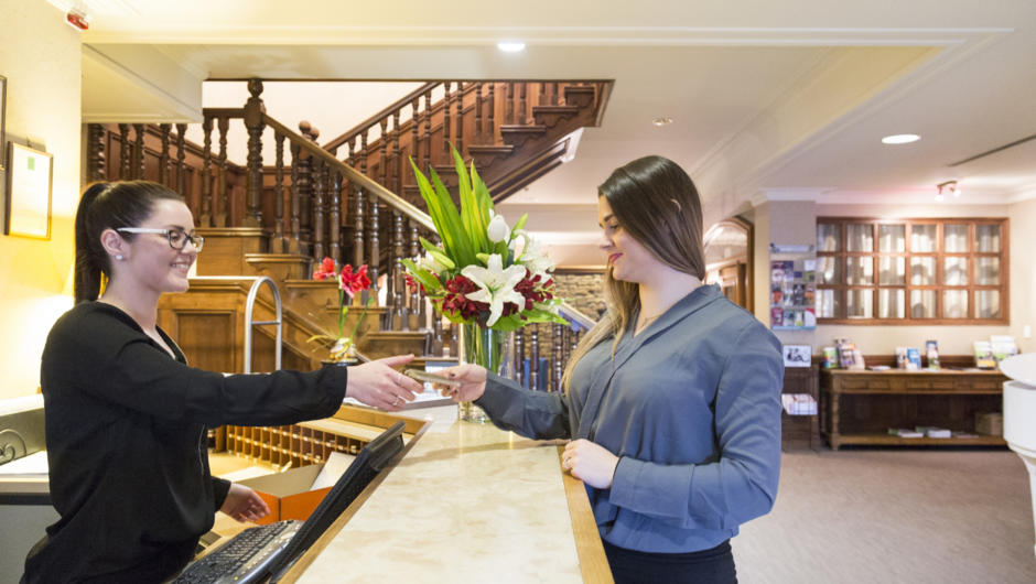 A warm welcome awaits at Distinction Coachman&#039;s Reception