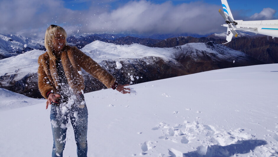 Having a bit of fun in the snow!