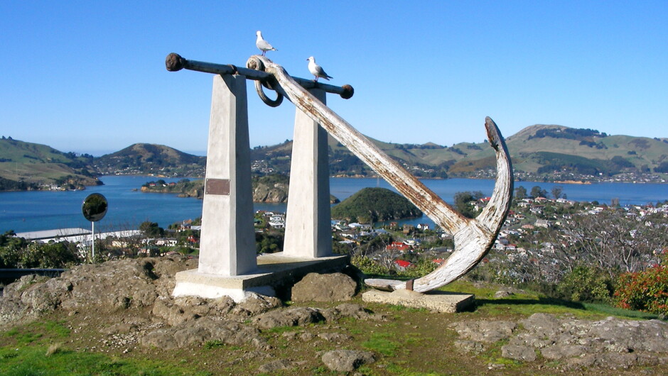Anchor at lookout above Port Chalmers
