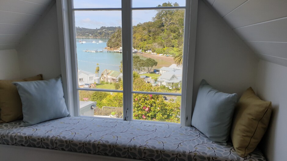 Arcadia Cottage Window Seat View of the Bay