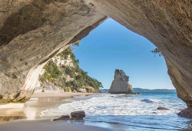 Access to Cathedral Cove Walk is restricted until summer 2023–24 due to storm damage. At present walking access and boat landings are prohibited.  