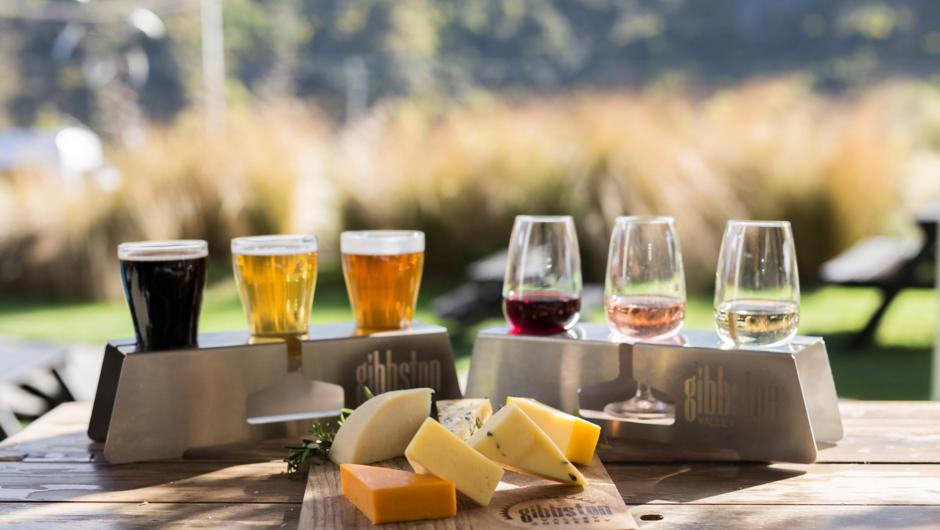 Beer or wine match at Gibbston Valley Cheese.