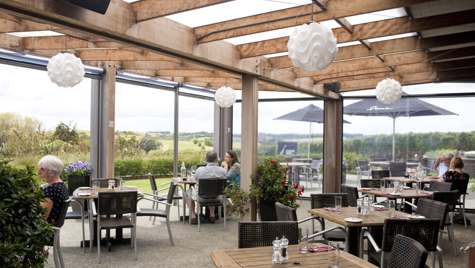Restaurant open Wednesday to Sunday for lunch and Friday and Saturday for dinner. Acclaimed wines and dining. The restaurant can seat up to 50 people indoors and another 40 people outdoors in our covered patio area. It overlooks beautiful landscaped garde