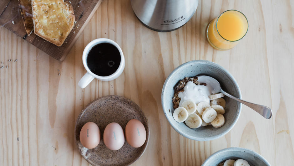 Breakfast from your organic and / or local breakfast pantry. Made at your own pace, in your own space.