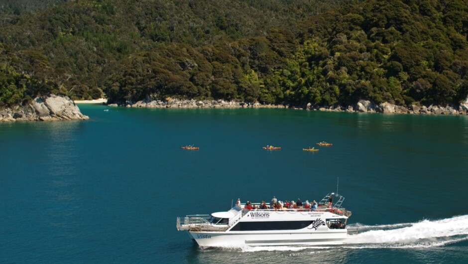 Travel with speed, style and comfort with Wilsons Abel Tasman Vista Cruise