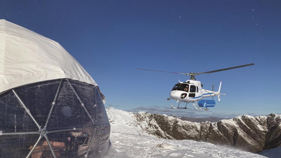 Fly directly to the Geo Domes Camp
