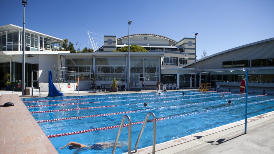AC Baths Taupo outdoor 25m lane pool.