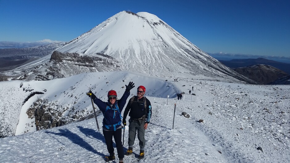 Winter Happiness, Red Crater, Tongariro Alpine Crossing