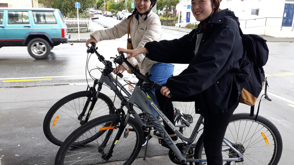 Cycling in Akaroa