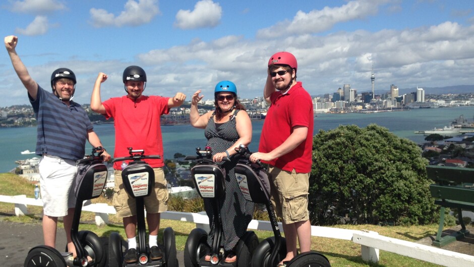 Segway enthusiasts enjoyed this 'glide' to the Summit of Mt.Victoria/Takarunga