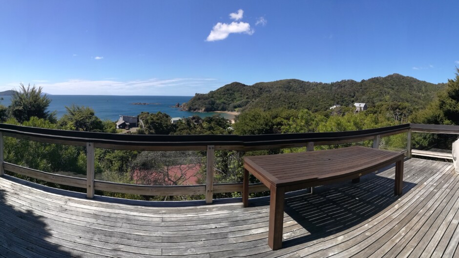 Breakfast table & view from the Deck