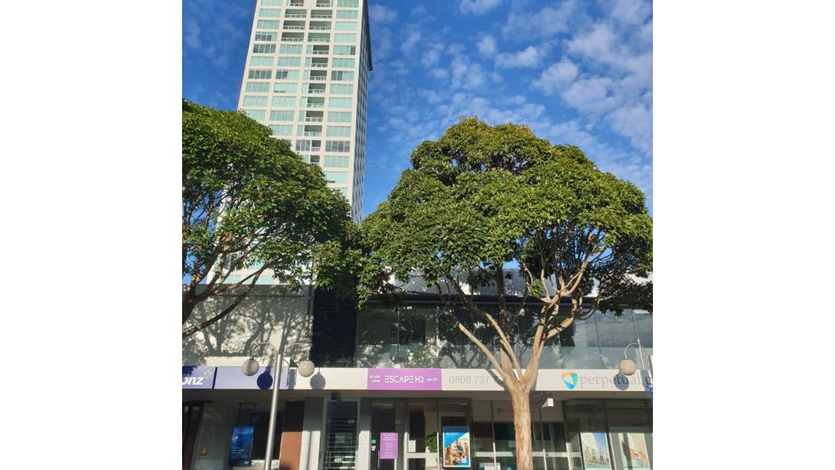EHQ is located in the heart of the beautiful beachside suburb of Takapuna. Our address is 495 Lake Road and we are situated between the BNZ bank and Perpetual Guardian.