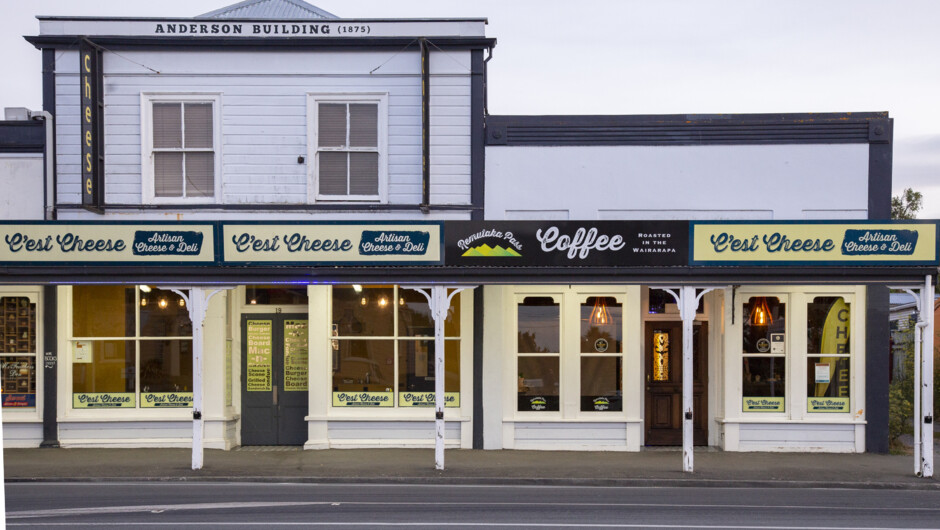 Ces&#039;t Cheese, a compulsory stop for creamy goodness when you ride into Featherston