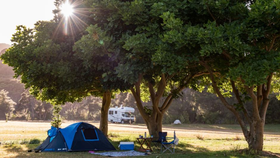 Sites for tents, caravans and campervans set amongst our gorgeous native bush setting.