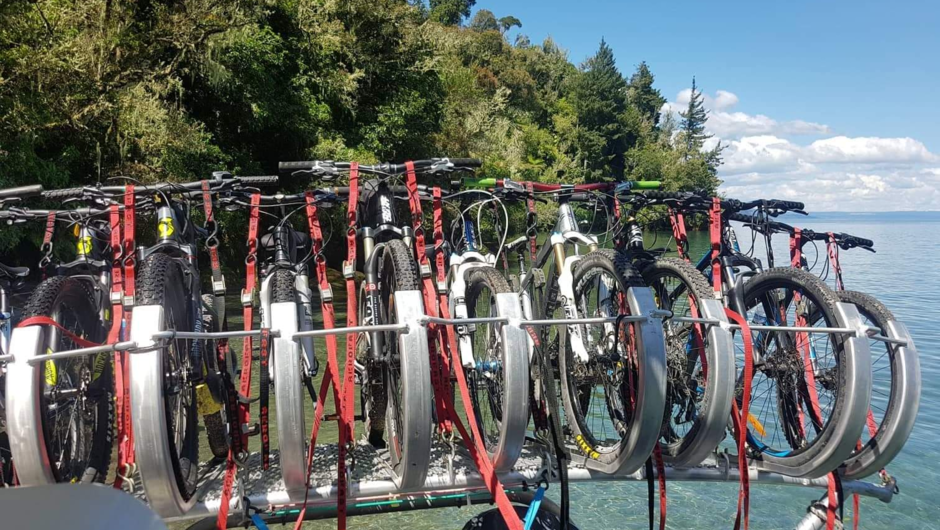 Bike transfers around the Great Lake Trail