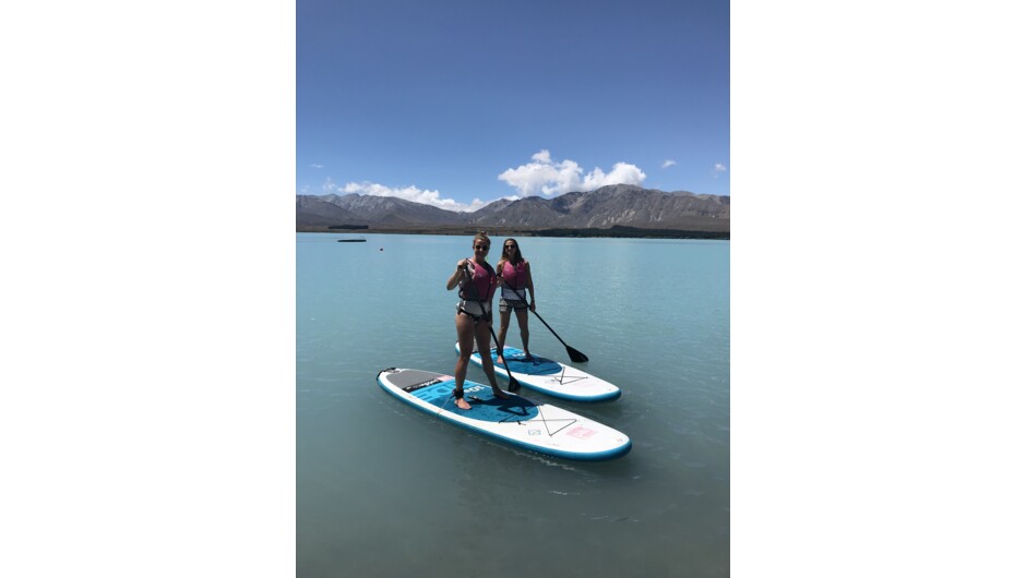 Paddle boarding is always better with friends
