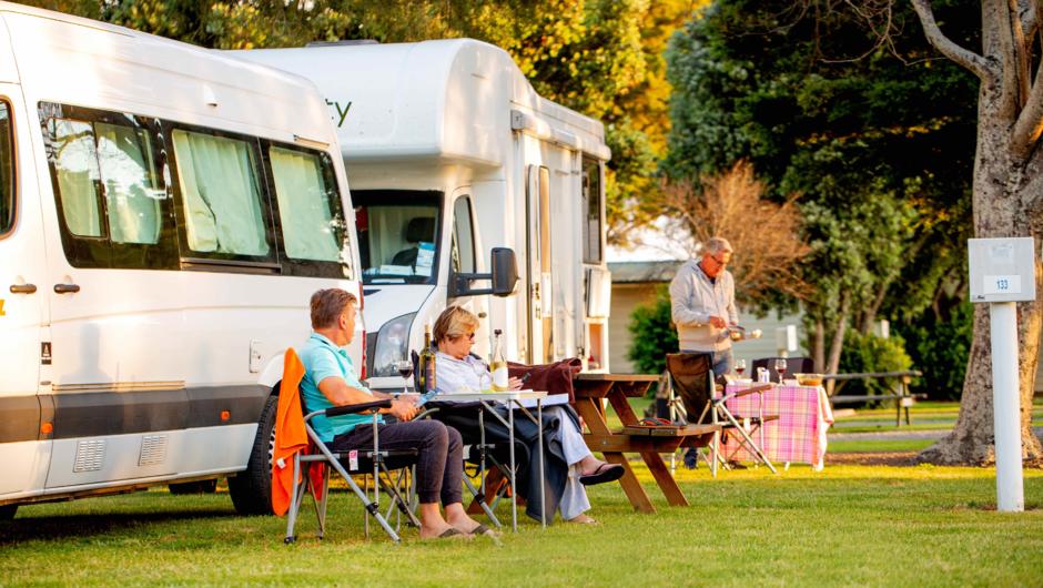 We have lots of camping sites of all types, Grass or hard sites. Powered or unpowered, something for everyone.