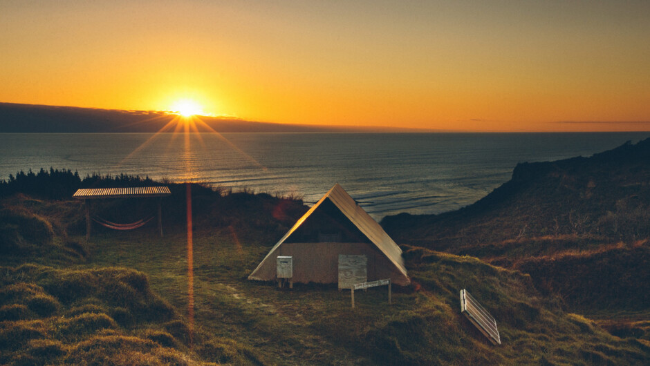 Sensational sunset at Castaways Resort Glam Camping