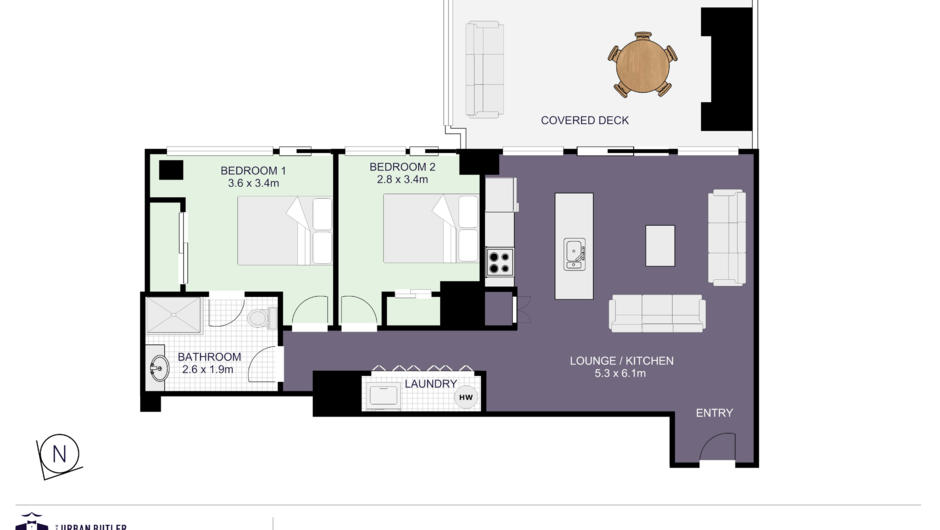 Apartment floor plan.