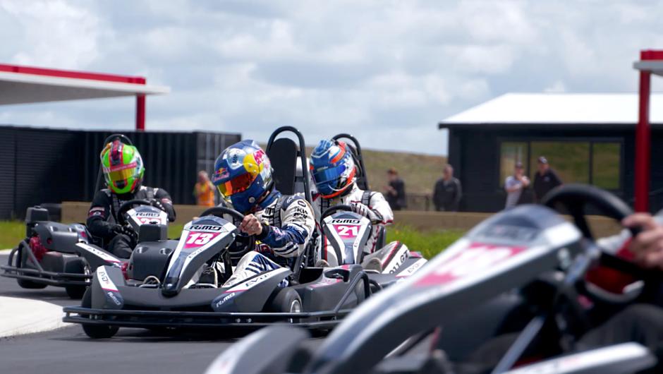 There is nothing more exhilarating than a blast on the Hampton Downs Go-Karts! Choose from single or tandem karts. Challenge your friends or bring the family, and set your fastest lap time on our 530m or 800m Go Kart tracks.