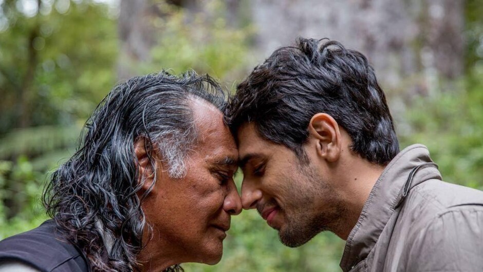 Sharing in the breath of life with our Māori guides.