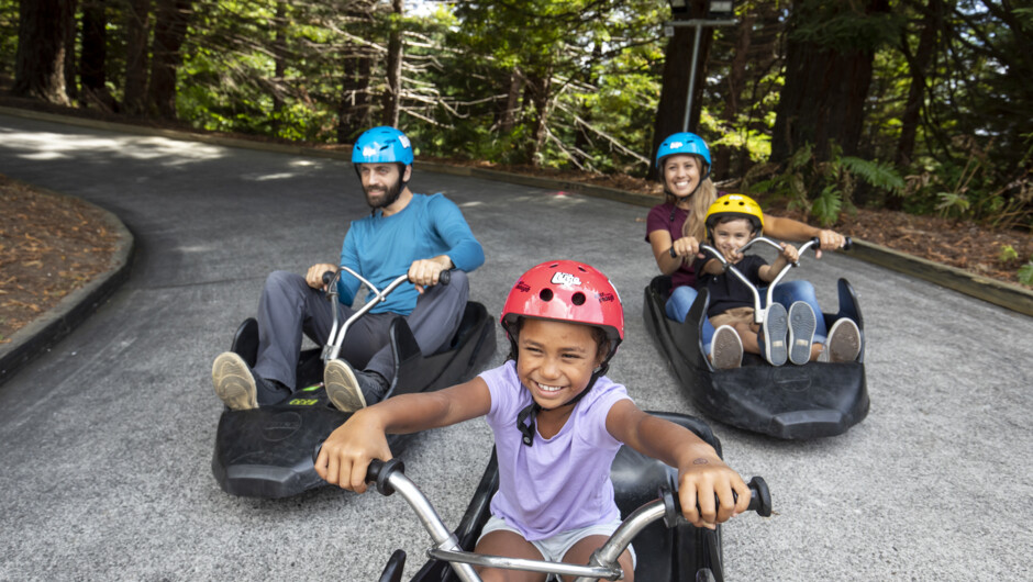 Family fun on the Luge