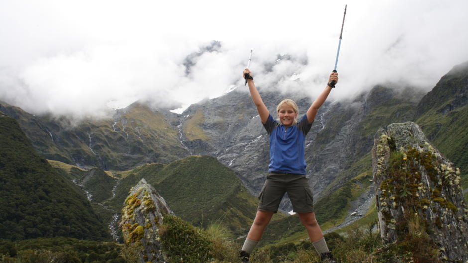 Multi-day trekking in New Zealand wilderness