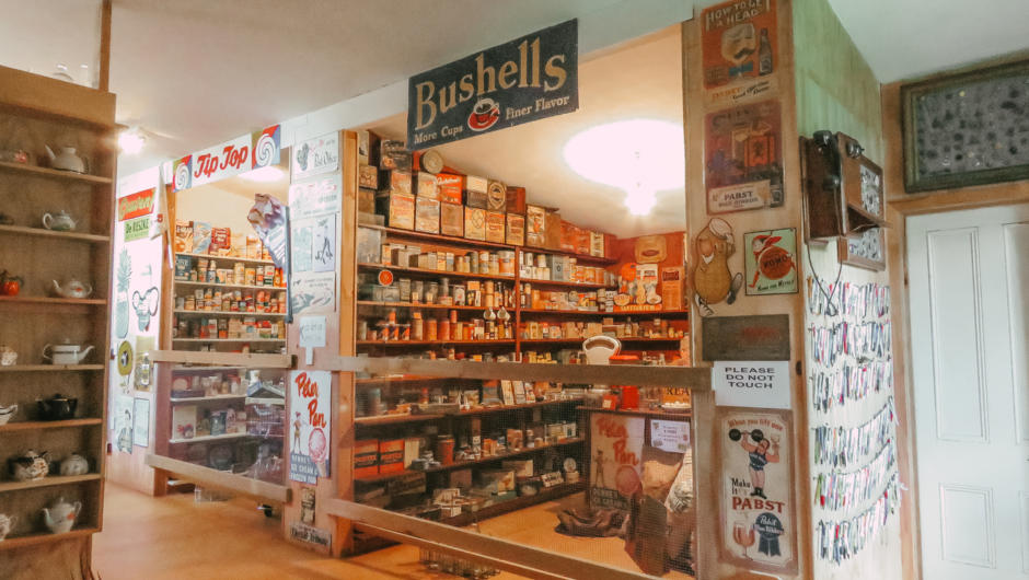 Visit the on-site museum that has numerous sections of antiques, including teapots, old toys, an old grocery shop, Royal Commemorative Porcelain and more.