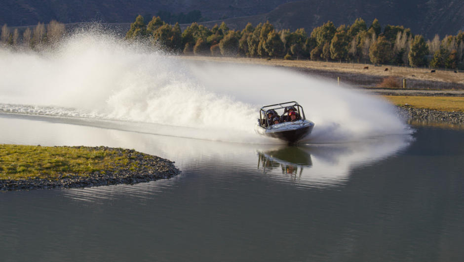 Sliding action on the Jet Sprint Boats at Oxbow Adventure Co