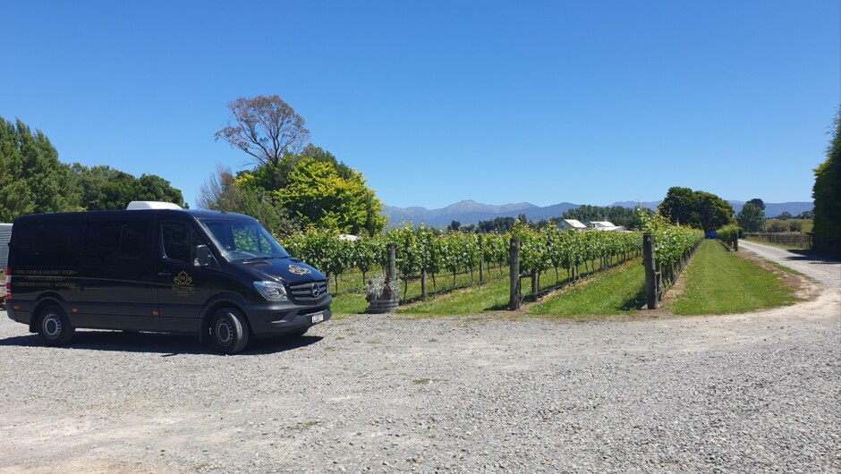 Wai Tours Minibus at Le Gra Vineyard