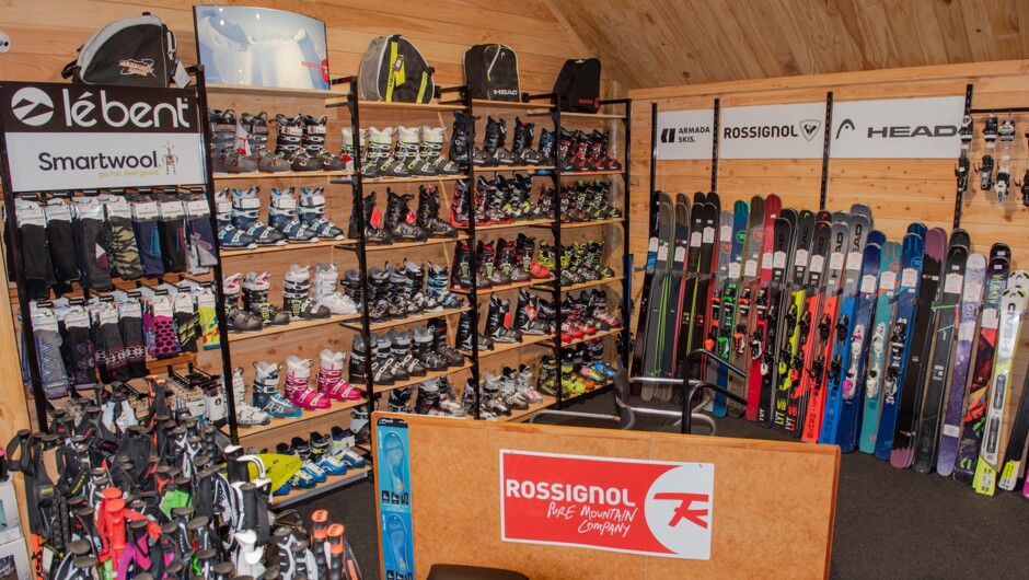 Shop corner skis and boots