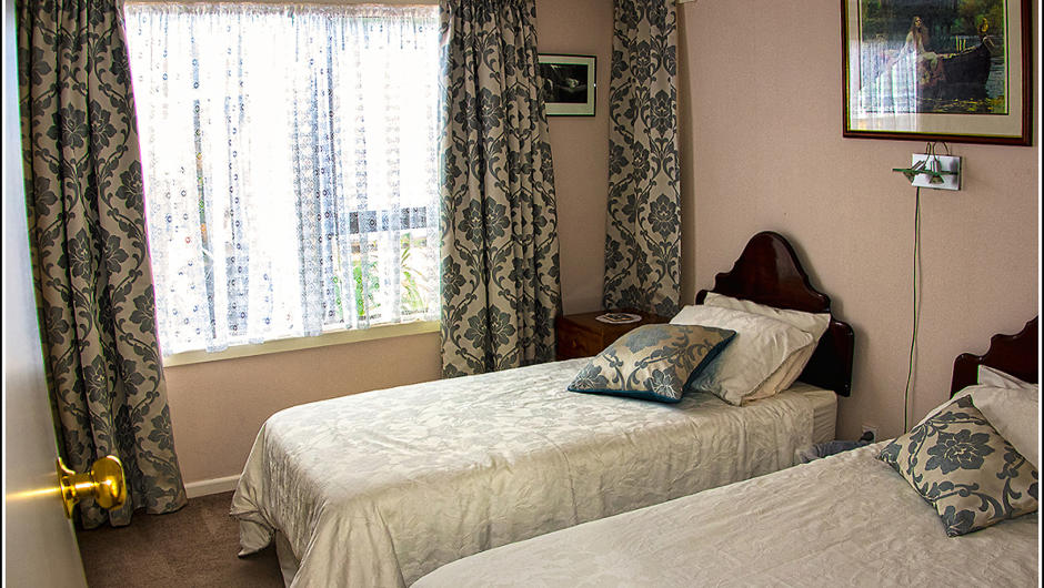 Napier Bed and Breakfast accommodation, Twin or Single room with private bathroom.