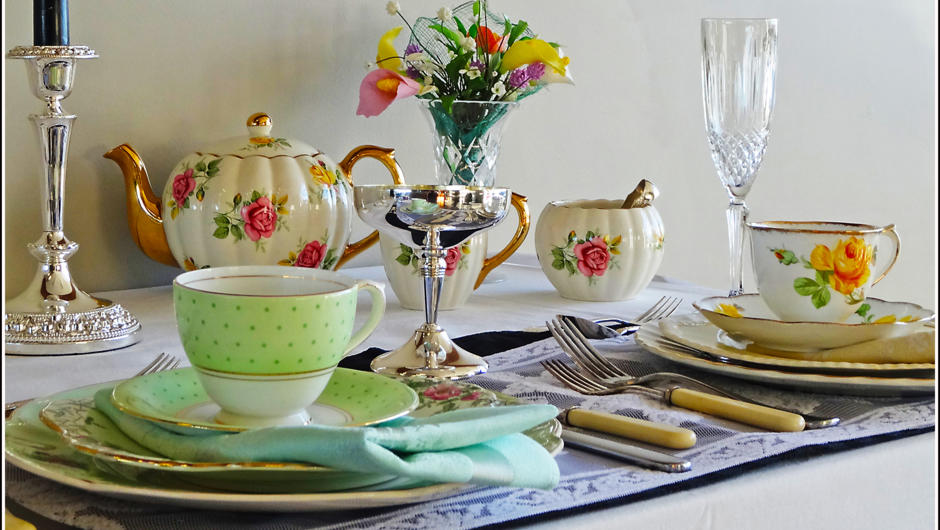 Enjoy your cup of tea served in vintage china. See what we consider is Hawke's Bays largest collection of fine china.