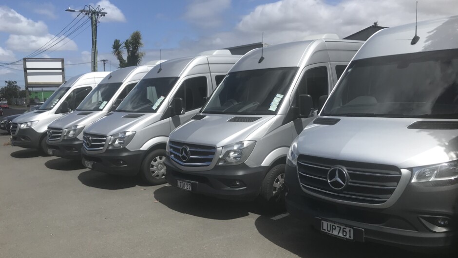 We have a fleet of minibuses suitable for up to 11 passengers. Extra luggage - no problem, we have a complimentary luggage trailer available on request.