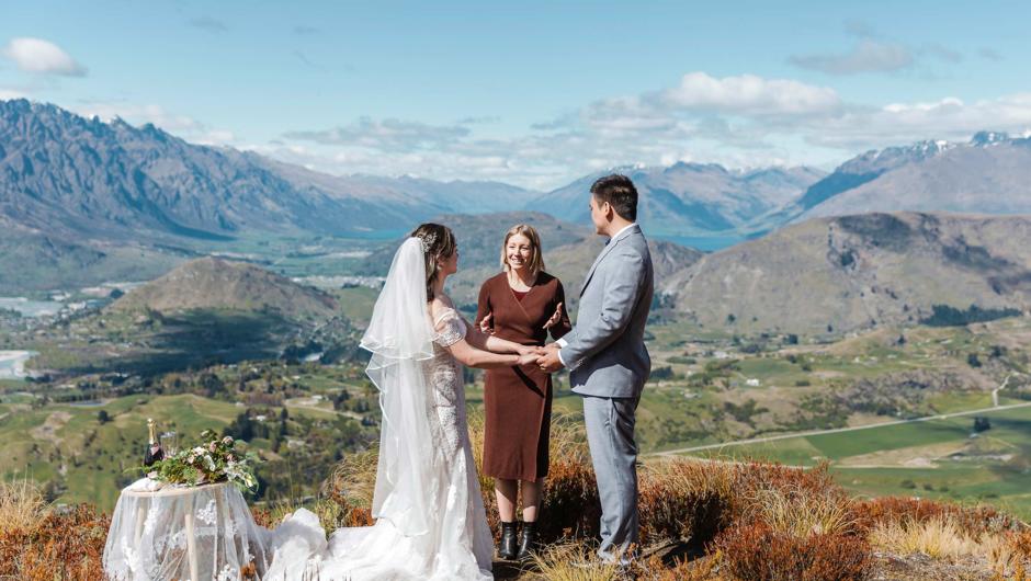 Queenstown mountain elopement wedding