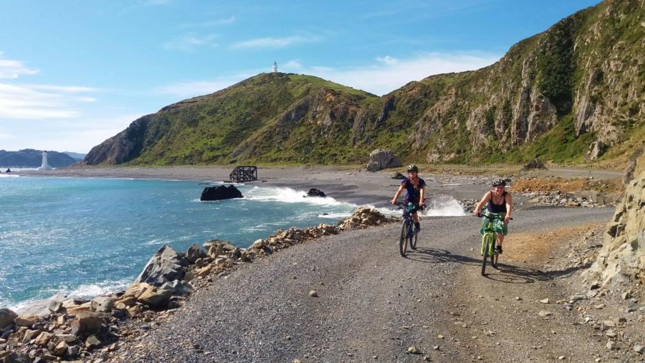 Grab a bike from Wildfinder Pencarrow and head out along the coastline to the Pencarrow lighthouses and lakes. A stunning trail, suitable for all.