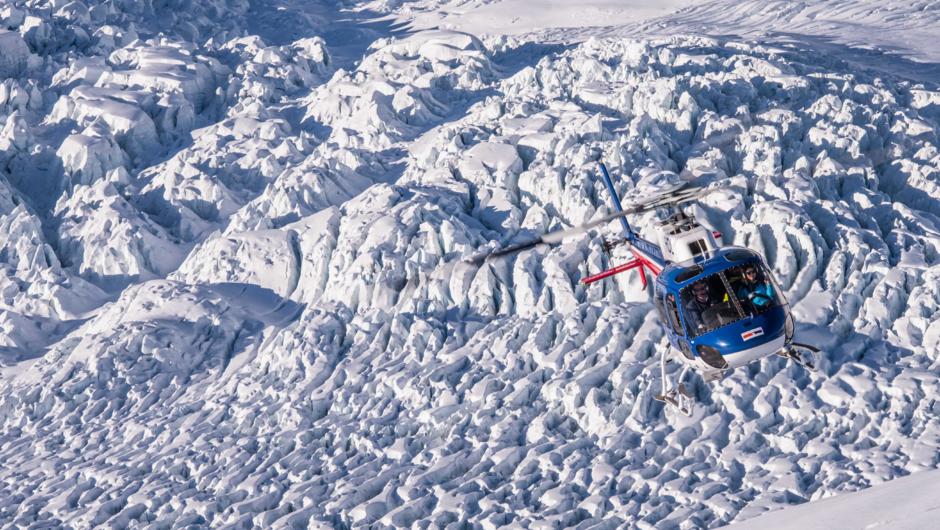 Flying high above glaciers