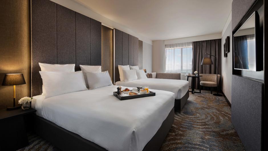 Contemporary and comfortable, twin rooms are ideal for a family.