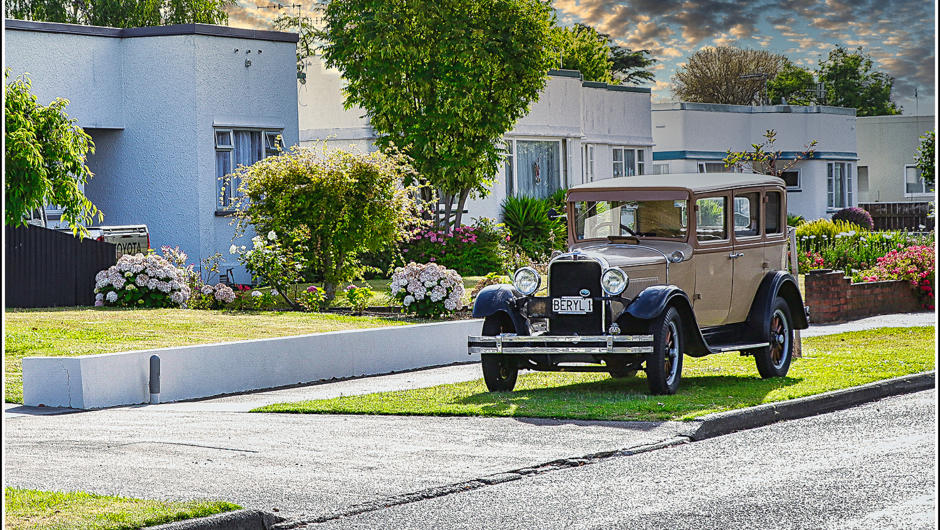 You will drive through a lovely kept Art Deco housing estate on your tour with Hawkes Bay Scenic Tours.
