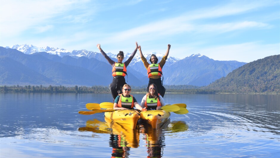 Guided Kayak Tours and Rentals on Lake Mapourika - only minutes from Franz Josef Glacier.