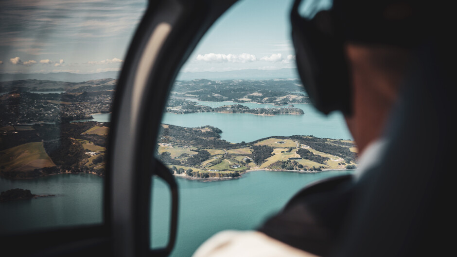 Waiheke Island by helicopter