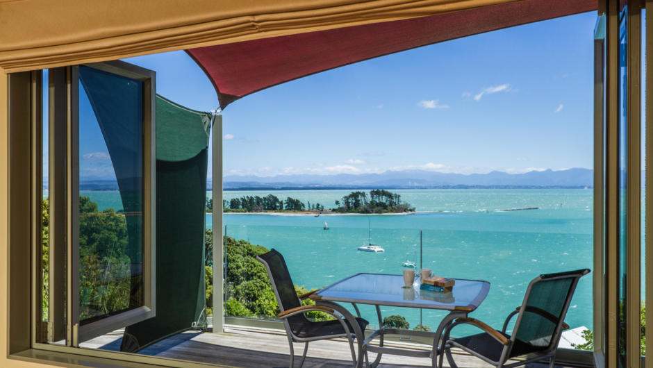 Stunning outlook from your outdoor dining balcony