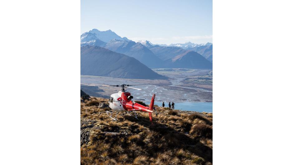 Humboldts Mountain Range - amazing scenery where you get the view of Glenorchy township and Lake Whakatipu. We have exclusive landing rights here.